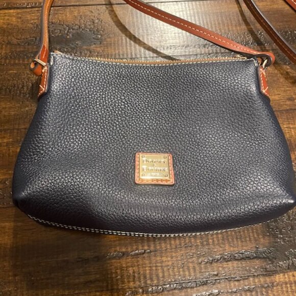 Dooney & Bourke Navy Pebble Grain Crossbody Pouchette - Picture 7 of 7